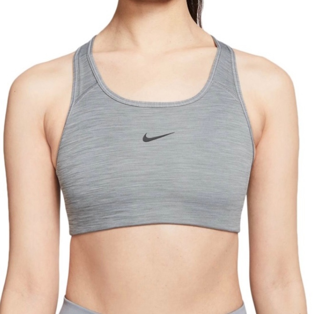 NWT Smoke Grey Nike Dri Fit Swoosh Medium Support Sports Bra size large
